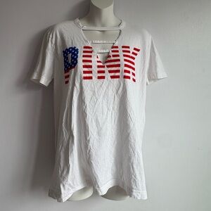 Victoria’s Secret PINK Y2K Patriotic Campus Tee
